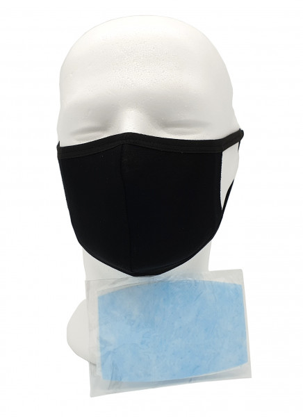 Mund-Nase-Maske Typ I, wiederverwendbar, Wechselfilter 2x, Vorderseite 02
