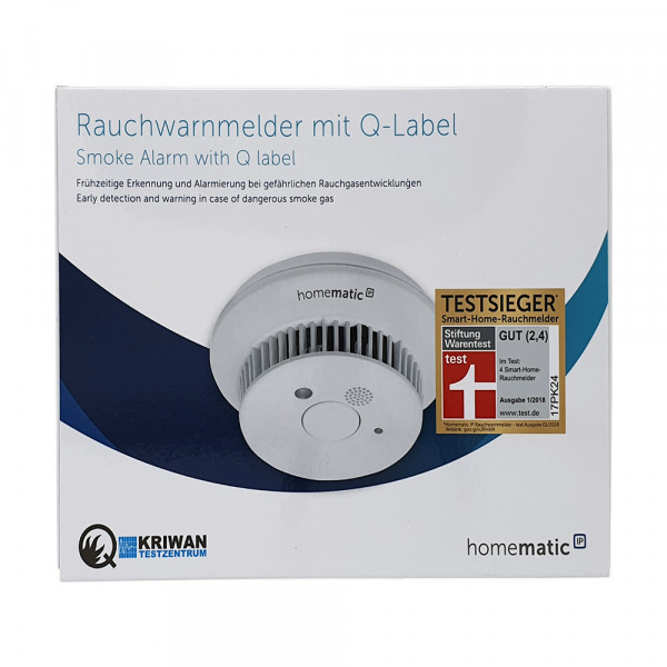 Homematic IP Rauchwarnmelder HMIP-SWSD, Verpackung, Vorne